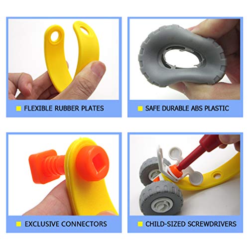 DricRida Assemble Car Toy, Deformable Build and Play Vehicle Toy Set