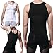 Mens Slimming Body Shaper Undershirt Vest Shirt Abs Abdomen Shaperware (S- XXL) (M/Black)