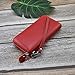Moflycom Womens Wallet RFID Blocking Genuine Leather Zip Around Wallet Clutch Wristlet Travel Long Purse for Women Deep Red