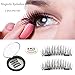 Magnetic Eyelashes 2 Pairs Dual Magnetic False Eyelashes No Glue 3D Reusable Fake Magnet Eyelashes 0.2MM Ultra Thin Handmade Fake lashes for Ultra Soft Natural Look Seconds to Apply (2 Pairs 8 Pieces)