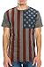 Mens Hipster Hip Hop USA American Flag All-Star Crewneck T-shirt
