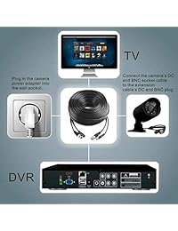 Rraycom 60-Feet HD Video y Power BNC Extension Cable