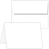 Greeting Cards Set - 4.25 x 5.5 Inches Blank White Cardstock & Envelopes Perfect for Business, Invitations, Bridal Shower, Bi