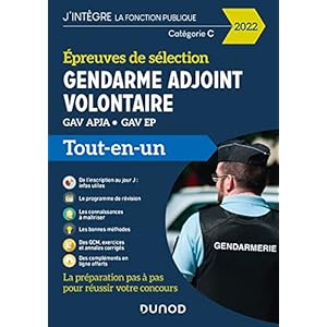 Epreuves de sélection Gendarme adjoint volontaire 2022: GAV APJA – GAV EP (2022)