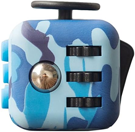 opopopo Fidget Cube Relieves Stress And Anxiety for Children and Adults, Camo Blue