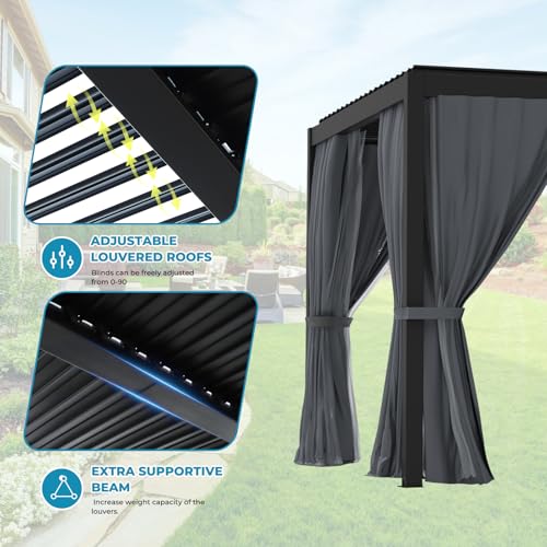 LVUYOYO Outdoor Louvered Pergola Review: 10' x 20' Adjustable Aluminum Patio Shelter image 23