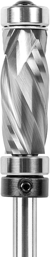 SpeTool 1/4in Shank Spiral Compression Flush Trim Router Bit 1/2in Dia Dual view 6