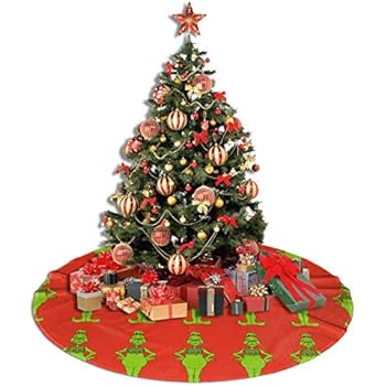 Amazon Com Xcvdgsg Festive Christmas Tree Skirt How The Grinch