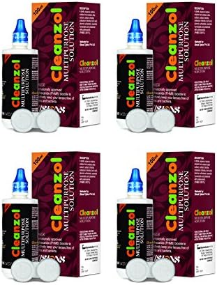 CleanZol 6 Way Action Contact Lens Cleaning Multipurpose Solution 400 ML. With Free 4 Lens Case Indiside