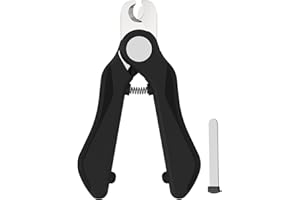 Swihauk Heavy Duty Dog Nail Clippers and Trimmers, Professional Pet Nail Clippers with Nail File for Dogs Cats Small Animal, Claw Clippers with Safety Guard to Prevent Over-Cutting, Black
