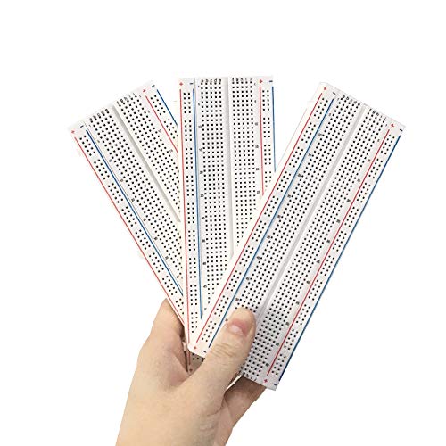 image for MCIGICM 3pcs Breadboard 830 Point Solderless Prototype PCB Board Kit P