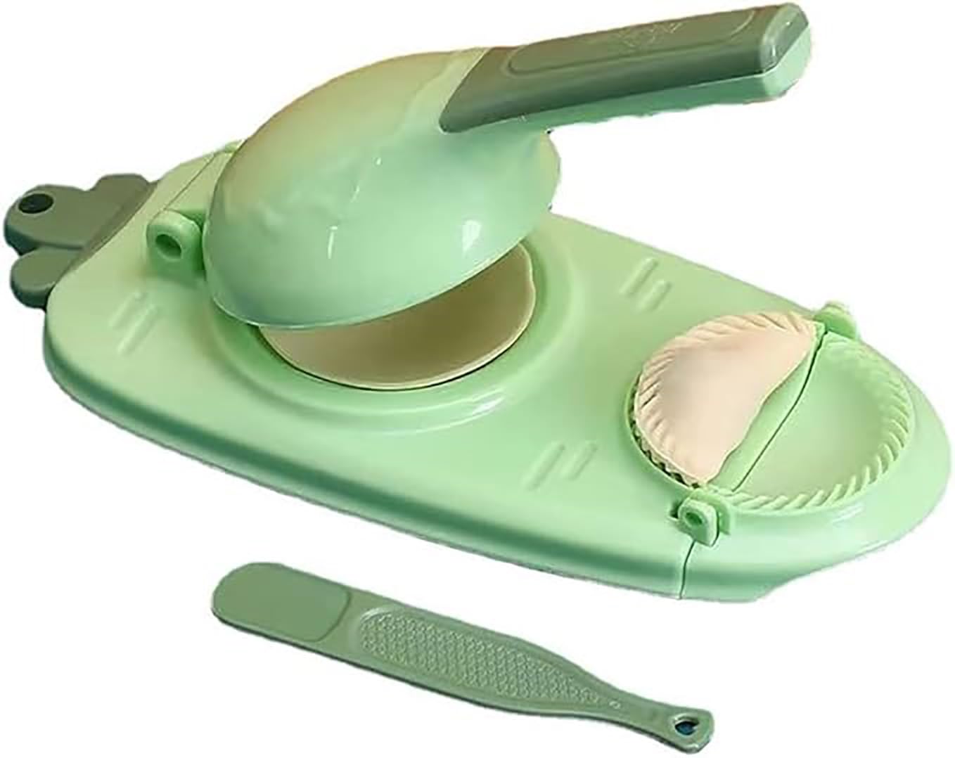 Photo 1 of 2 In 1 Dumpling Maker Press Kitchen Empanada Maker Press Mold Manual Pastry Dumpling Wrapper Machine for Chinese Food, Empanada, Ravioli, Pierogi, Hand Pie (Green)