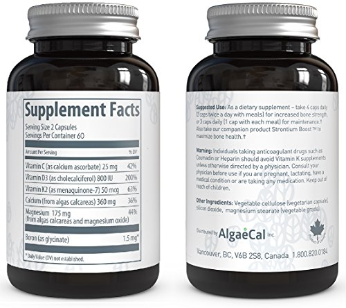 Calcium and Strontium Citrate Supplement - AlgaeCal Plus ...