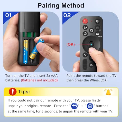 Para LG-Smart-TV-Mando, Magic Voz Remote para LG Smart TV NanoCell EVO QNED OLED QLED UHD, compatible con MR21、MR22、MR23、MR24、MR25