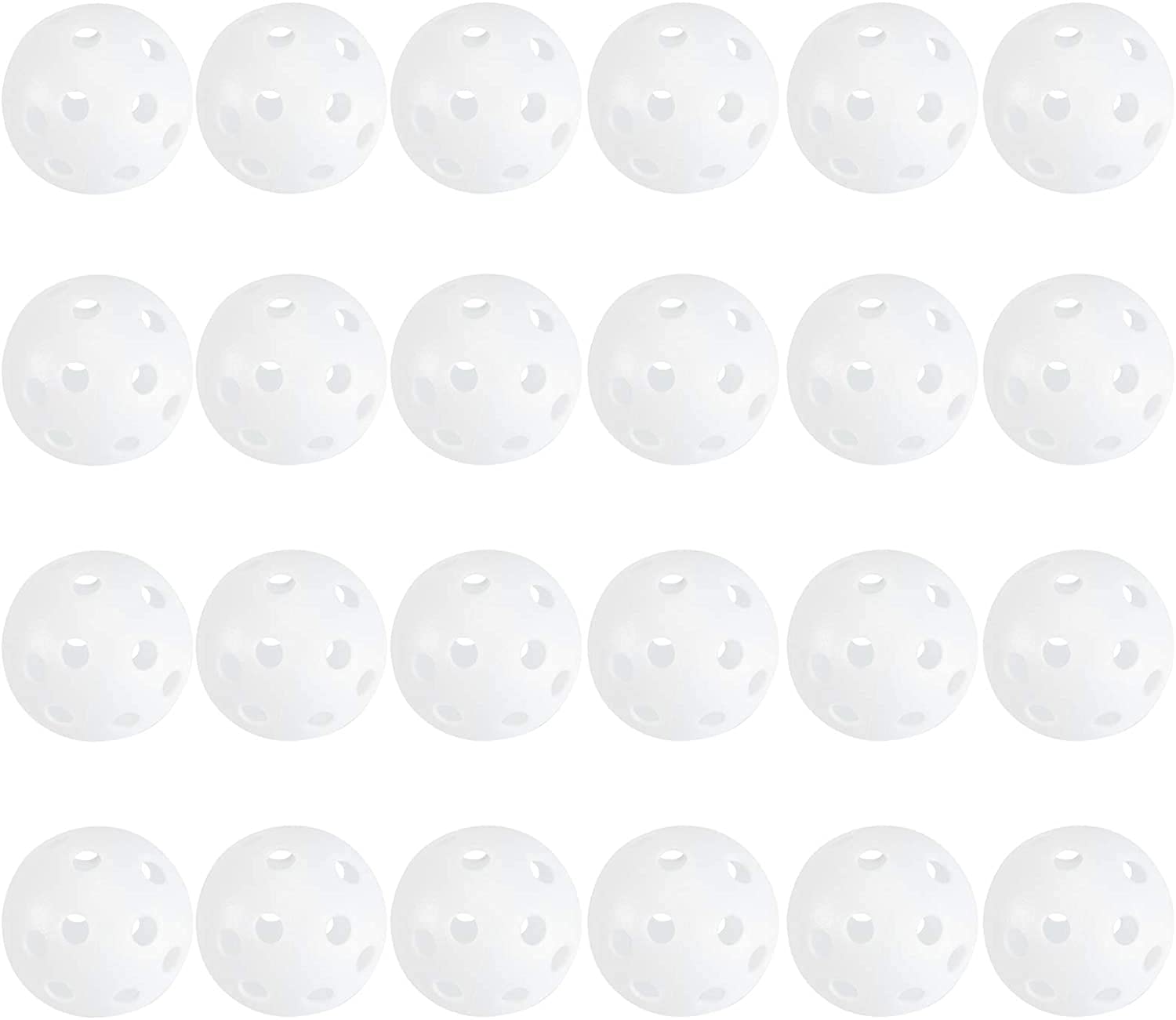 Golf Practice Ball,24 PCS Air Flow Golf Training Balls 40mm Plastic Airflow Ball with 26 Hollows for Indoor Putting Green Backyard Outdoor Practice Equipment
