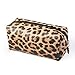 Joyful 2pcs Leopard Print Cosmetic Bag Travel Makeup Pouch Bag Toiletry Bags Makeup Clutch Organizer with Zipper