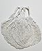 ECOHIP 3 Cotton Reusable Grocery Bags Washable Mesh Net String Shopping Produce Beach Foldable Tote Handle