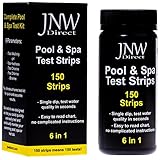 JNW Direct Pool & Spa Test Strips 6 in 1, Best Kit for Accurate Water Quality Testing for Home Swimming Pools,150 Strip MEGA Pack