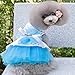 Pet Dog Dress,SJINC(TM) 2015 Romantic, Lovely, Puppy Dog, Princess, Tutu, Dress (S, Blue)