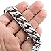 Trendsmax 15mm Curb Cuban Heavy Big Bracelet for Mens Boys 316L Stainless Steel Link Chain Bangle 8-11inch
