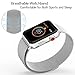 Apple Watch Band, Fully Magnetic Closure Clasp Stainless Steel Bracelet Strap for smart watch Sport & Edition 42mm - Silver