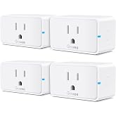 Govee Smart Plug 15A WiFi Bluetooth Outlet 4 Pack, Remote Group Control | Works with Alexa &amp; Google Assistant, Support Multiple Timers via Govee Home APP, No hub required, ETL &amp; FCC Certified