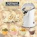 Popcorn Maker, Popcorn Machine, 1200W Hot Air Popcorn Popper Healthy Machine No Oil Needed (White)