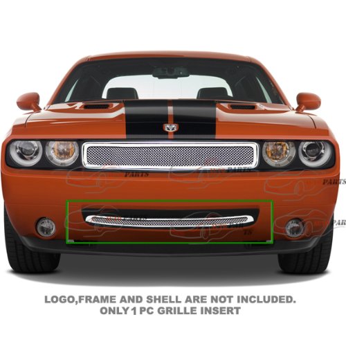 20092010 Dodge Challenger Stainless Steel Mesh Chrome Lower Bump