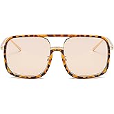 mincl Pilot Sunglasses for Women Trendy Oversized Square Sun Glasses UV Protection 2025 Ladies Shades