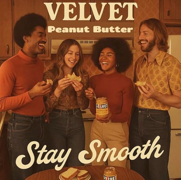 VELVET PEANUT BUTTER, CRUNCHY – DETROIT’S CLASSIC SINCE 1937, SMOOTH & NOSTALGIC SPREAD WITH “FRESH, PURE, DELICIOUS” LABEL, MADE IN THE USA, GLUTEN-FREE, PERFECT FOR SANDWICHES, BAKING & SNACKING (18 OUNCE JAR)
