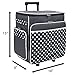 Everything Mary Grey Polka Dot Rolling Scrapbook Storage Tote - Scrapbooking Storage Case for Rings, Paper, Binder, Crafts, Beads, Paper, Scissors - Telescoping Handle with Dual Wheels - Craft Case