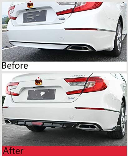 ProooAuto for Honda Accord 2018-2019 Rear Bumper Diffuser Side Wing Body Kit Gloss Black