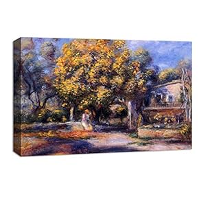 Canvas Wall Art Landscape at Beautiful by Pierre-Auguste Renoir Canvas Prints Home Artwork Decoration for Living Room,Bedroom - 12x18 inches