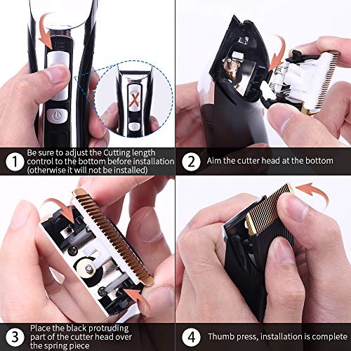 ELEHOT Hair Clippers for Men with 6 accessories Cordless Rechargeable Lithium-Ion