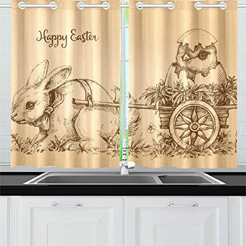 Jtmoving Easter Bunny Vintage Card Etch Style Scene Kitchen