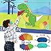 Germplasm AwesomeAll 177 Dinosaur Party Supplies-Plates, Cups, Napkins, Cupcake Wrappers, Pin The Tail on The Dinosaur Game, Birthday Banner, Table Cover, Spoons, Forks, Knives - Serve 16