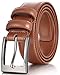 Marino’s Men Genuine Leather Dress Belt with Single Prong Buckle - Tan - 38