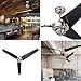 Prominence Home Almadale, 56 Inch Contemporary Indoor Ceiling Fan with No Light, Pull Chain, Modern High Performance Blades, Reversible Motor - 50330-01 (Brushed Nickel)