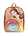 Disney Princess Belle With Mrs. Potts Sequins on Front Pocket 16 Inch Backpack