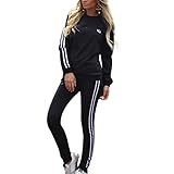 Verypoppa Women's 2 Pieces Side Striped Casual