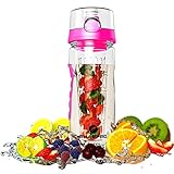  Fruit Infusion Sports Bottle with Flip Top Lid - Large 32oz