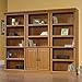 Sauder Orchard Hills Library With Doors, Carolina Oak finish