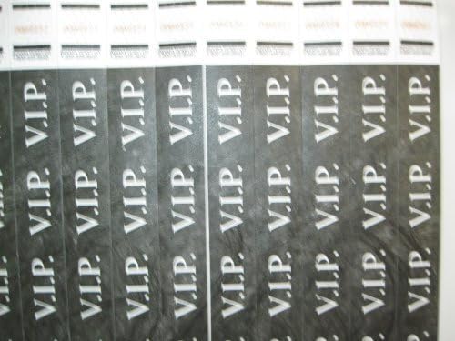 250 VIP Black Consecutively Numbered Tyvek Wristbands