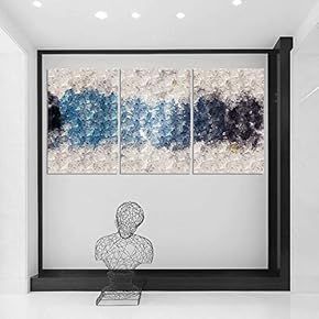 3 Plane Canvas Wall Art - Color Block Oil Painting Abstract Art for Living Room - Modern Home Art Stretched and Framed Ready to Hang - 16"x24" x 3 Panels