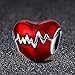 JOMOHO 925 Sterling Silver Charms for Charms Bracelet Heartbeat Lucky Charms Red Enamel Love in My Heart…