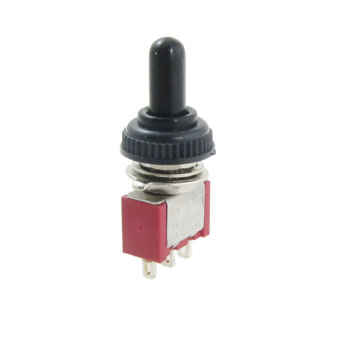 sourcingmap AC 250V 2A 120V 5A on/off/on Momentary SPDT Toggle Switch with Waterproof Boot