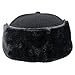 eYourlife2012 Mens Winter Wool Fleece Faux Fur Outdoor Peaked Baseball Cap Hat with Ear Warmer Black