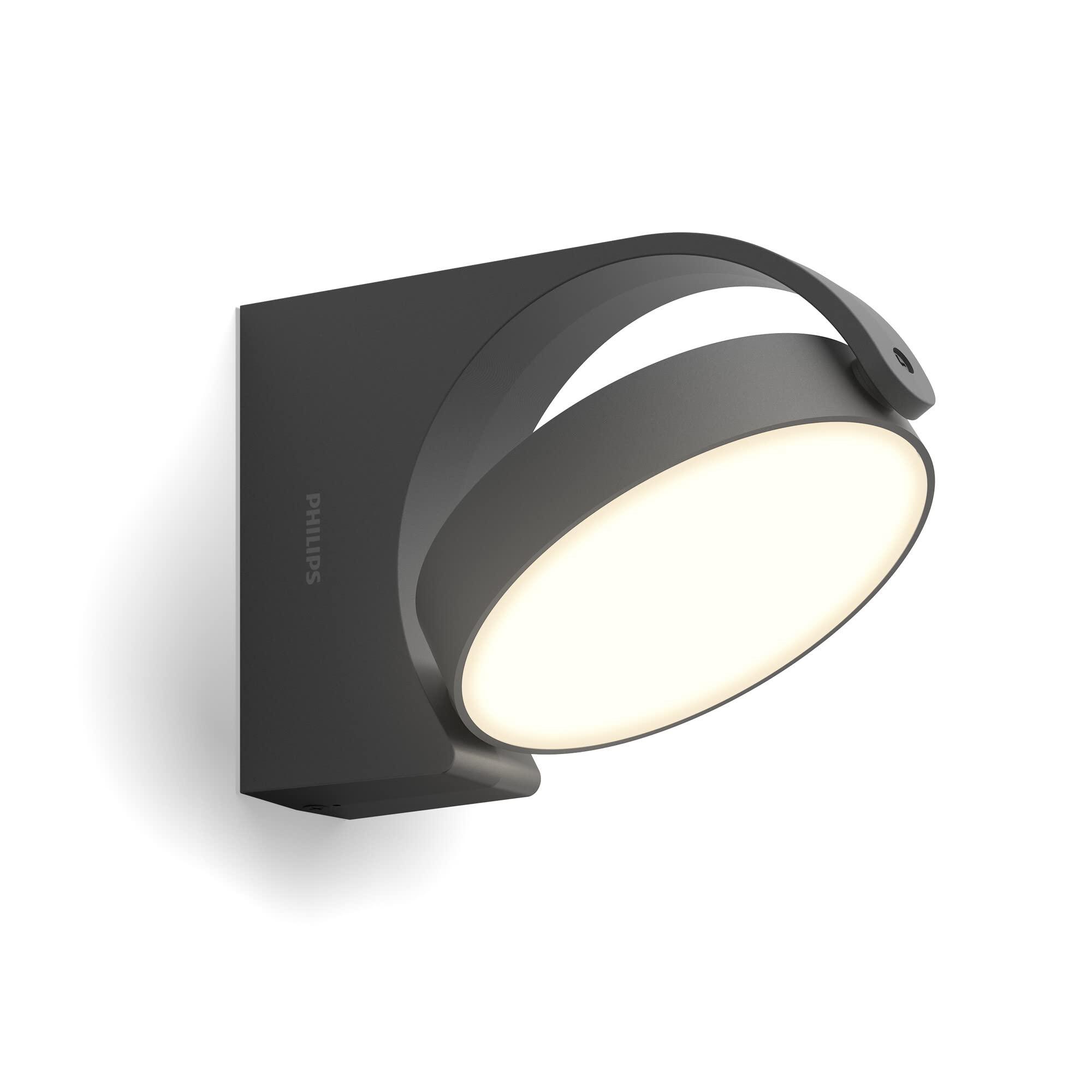 Philips Mimosa Outdoor Wall Light (7 W), Weatherproof Outdoor Light with Moving Panel and Warm White LED Lighting, Anthracite, 2,700 Kelvin — image 1