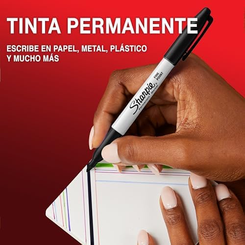 Conjunto de marcadores permanentes sharpie | cores sortidas de edição limitada | dica fina | 18 marcadores | conjunto de volta às aulas