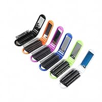 LOUISE MAELYS 6pcs Colorful Folding Pocket Hair Brush Portable Hair Comb for Travel Christmas Gift Idea